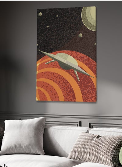 Buy Framed Canvas Wall Art Stretched Over Wooden Frame with Outer Space Painting in Saudi Arabia