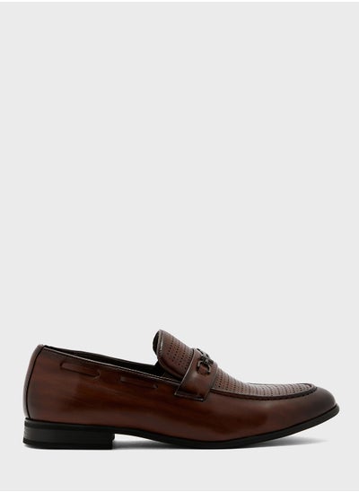 Buy Metal Trim Saddle Formal Slip Ons in UAE