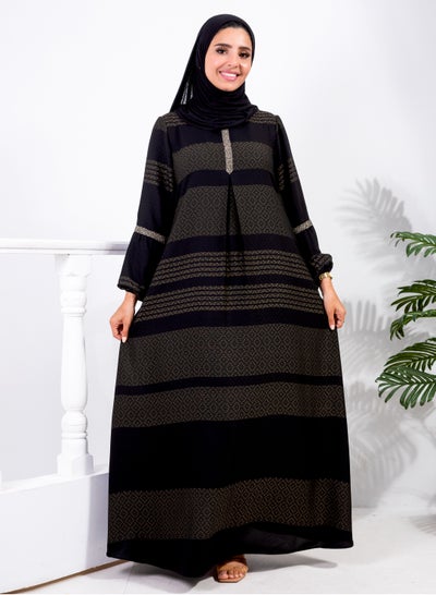 Buy Women's gelatin abaya, luxury silk material - CODE ABAYA 5017-1 in Egypt
