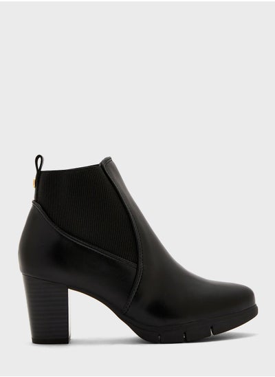 Buy Close Toe Mid Heel Ankle Boots in UAE