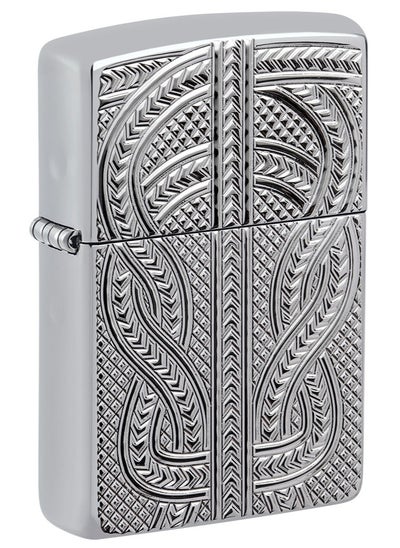 اشتري Zippo AE400714 167 Greek Pattern Armor High Polish Chrome Windproof Lighter في الامارات