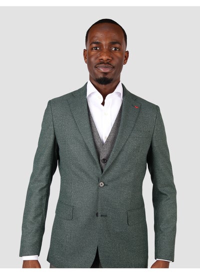 Buy DS Damat Slim Fit Green 3 Pc Suit in UAE