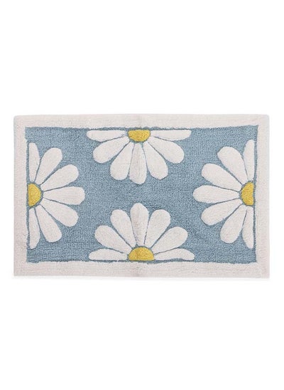 اشتري Daisy Tufted Bathmat, Aqua - 2000 GSM, 80x50 cm في الامارات