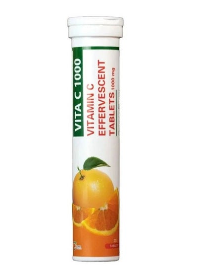 Buy Vitamic C Effervescent 1000mg Supplement - 20 Tablets in Saudi Arabia