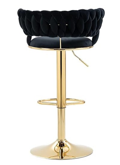 Buy Luxury bar Stool,Modern Round Adjustable Reception Chair, Gold Velvet Bar Chair, Kitchen high Dining Chair , Height Adjustable and 360° Swivel. Suitable for bar, Home, offce, Cafe in UAE