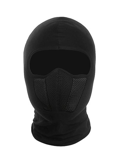 Buy Breathable Motorcycle Full Face Mask for Bike Cycling, Motorbike, Black in Saudi Arabia