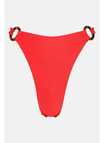 Buy Women Plain Pull On Bikini Bottom, Orange in UAE