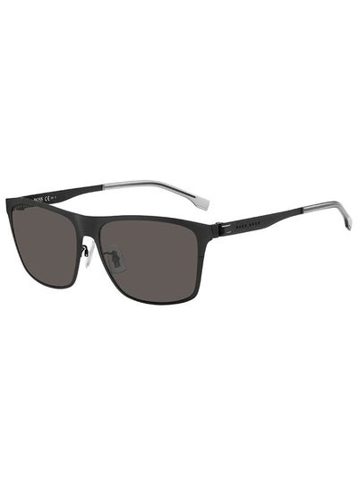 اشتري Men's UV Protection Square Sunglasses - Boss 1410/F/S Mtt Black 60 - Lens Size 60 Mm في السعودية