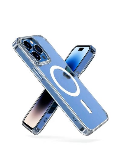 Buy Case Cover For iPhone 15 Pro Mutural Jingtou Series MagSafe Magnetic Phone Case Clear in Saudi Arabia