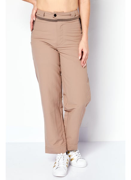 Buy Women Sportswear Fit Outdoor Track Pants, Taupe in UAE