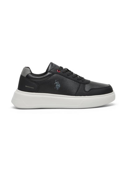 Buy Men's Black Low-Top Casual Sneakers – Classic Style with Durable Sole for All-Day Comfort in UAE