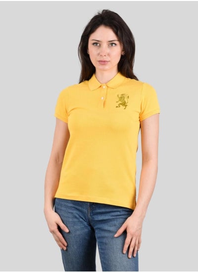 Buy Women's Lion Polo - Yellow in Saudi Arabia