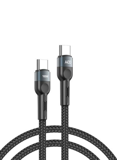 Buy Braided Charging Cable For Heavy Use Fast Charging 100 Watts Supports iPad Macbook Samsung Huawei devices in Saudi Arabia