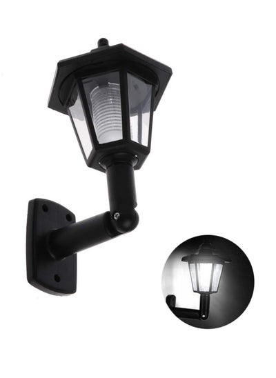 اشتري Waterproof Solar Panel Led Sensor Wall Lamp Black في السعودية