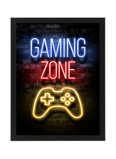 Buy Gaming Zone Neon Wall Art Poster Frame in Egypt