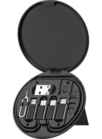 Buy Multi Charging Cables Suit Storage Case 3A High Current Flexible Charging With Take Card PIN Type-C To Type-C Micro and Lightning USB A To Type C Micro and Lightning MAD-01 in UAE