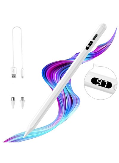 Buy ULHYC Stylus Pen for Touch Screens with LED Battery Display,Android Pen,Tablet Pen,Universal Active Stylus Pens Compatible with iPhone/iPad/Mini/Air/Android/Tablet and Other Touch Screens Devices in Saudi Arabia