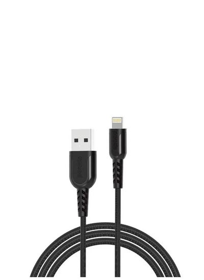 Buy Metal Braided Lightning Cable 1.2m ( Tube Packaging ) - Black in UAE