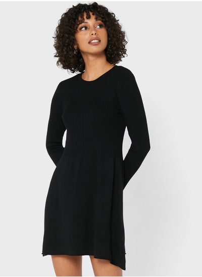 Buy Round Neck Knitted Dress in Saudi Arabia