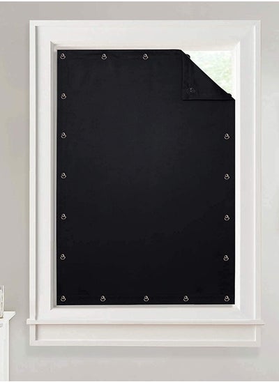 اشتري Temporary Blackout Blinds Curtain for Window Travel Portable Adjustable Suckers Sunlight Blocking Blinds Thermal Insulated Curtains for Storage Room Basement, Black, 51 by 78 Inch, 1 Pc في الامارات