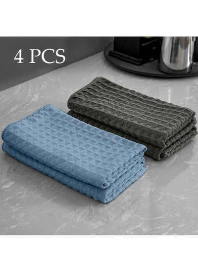 Buy 4 PCS  Microfiber Barista Cleaning Towels Coffee Cleaning Accessories for Espresso Machine, Steam Wand, Countertop,Cotton Kitchen Towels, Waffle Weave Dish Towel,(30cmx30cm) in Saudi Arabia