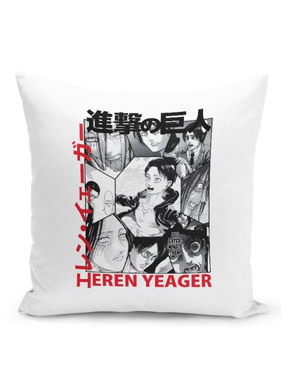 اشتري Attack on Titan Throw Pillow Attack on Titan Couch Cushion Manga Comic Style Accent Pillow Eren Yeager Comic Comic Strip-Broken Heart في الامارات