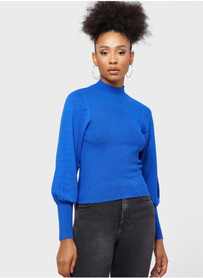 Buy High Neck Knitted Sweater in UAE