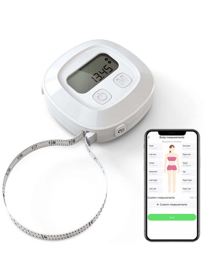 Buy Tape Measure for Body, Smart Bluetooth Digital Measuring Tape with App, Retractable Function, Accurate Measurement Tape for Weight Loss, Muscle Gain, Fitness Bodybuilding, Inches & CM in Saudi Arabia