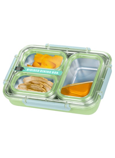 Buy Vichivy Stainless Steel Lunch Box 1200 ML - 3 Compartments Leak-Proof Balanced Meal Bento Box, Insulated Lunch Box for Kids and Adults, Food Safe Materials for School, Office Picnics and Travel in UAE