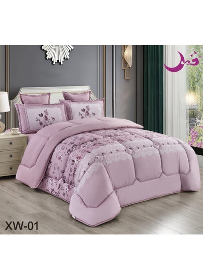 Buy Duvet Set Of 6 Pieces For Two Persons Modern And Beautiful Design And Heavy Filling in Saudi Arabia