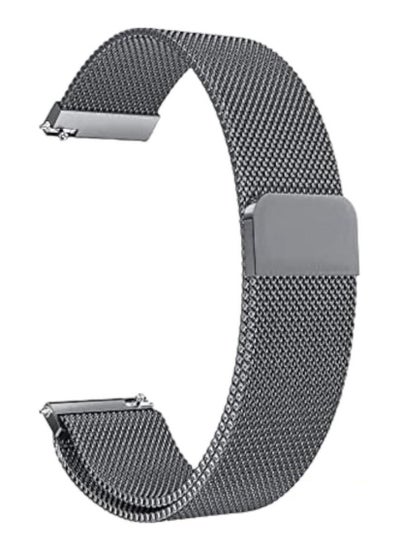 Buy Stainless Steel Watch Band Metal Strap for Samsung Galaxy Watch Active 2 44mm 40mm / Watch 3 41mm / Gear S4 / S2 Gray in Egypt