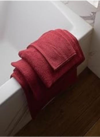 Buy More Cottons Plain towels (100% Cotton) (burgundy, 50x100) in Egypt