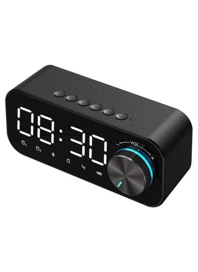 اشتري Bluetooth Speaker with Alarm Clock Portable Small Stereo Wireless Speaker Mini Home Dual Alarm Clock High Volume Desk Speaker Overweight Subwoofer في السعودية