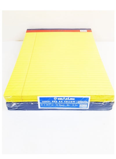 اشتري 10-Piece A4 Size Legal Pad Yellow Sheets في الامارات