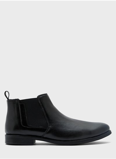 Buy Faux Leather Chelsea Boots in Saudi Arabia