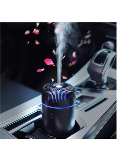 اشتري Car Diffuser USB Mini Humidifier Ultrasonic Essential Oil Diffuser Cool Mist Air Refresher for Car Office Bedroom Home (Black) في السعودية