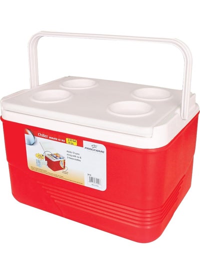 اشتري Princeware Insulated 3414 Chiller Ice Box 14 LTR, Red في الامارات