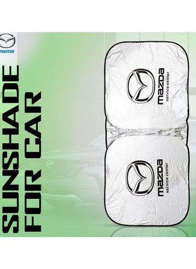 Buy MAZDA Car Windshield Sunshade, Car Sun Shade UV Rays and Heat Protector Sun Visor Foldable Keep Your Vehicle Cool Blocks UV Rays in Saudi Arabia