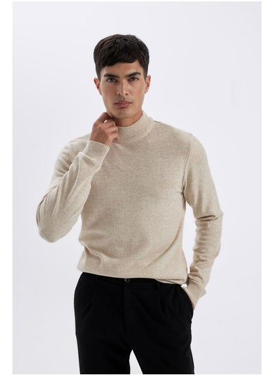 اشتري Man Tricot Slim Fit Mock Turtle Neck Long Sleeve Pullover في مصر