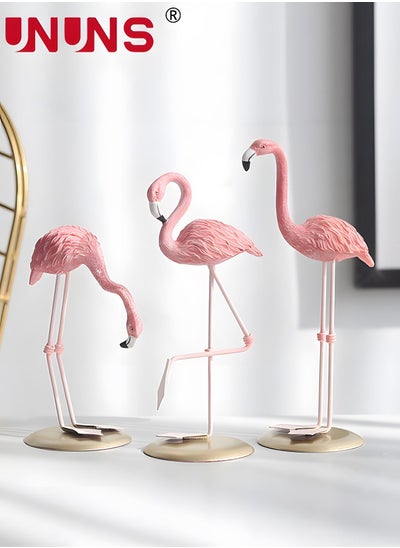 Buy 3-Piece Flamingo Desk Ornaments For Wedding Home Living Room Bedroom Decor in UAE