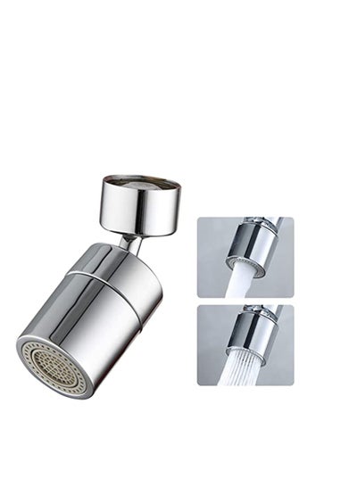 Buy Faucet Aerator 360 Degrees Swivel Faucet Splash Proof Spray Aerator Kitchen Tap Water Saving Nozzle Sprayer Big Angle Bathroom Basin Dual-function Lengthen Extender in UAE