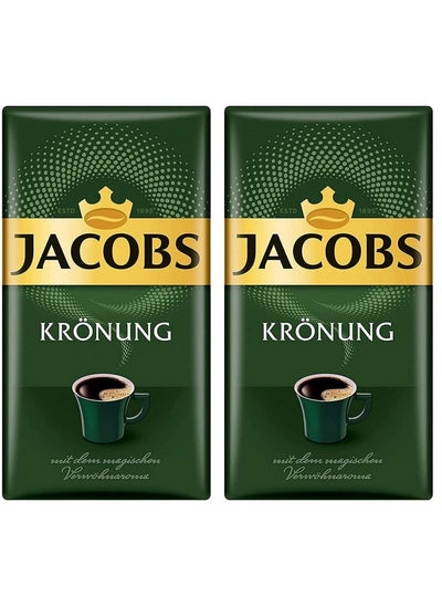 Buy Jacobs Kronung Ground Coffee 500 Gram / 17.6 Ounce (Pack Of 2) in UAE