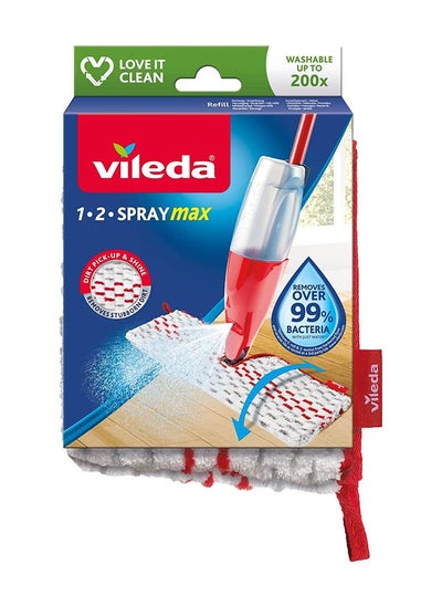 اشتري Vileda 1-2 Spray Max Mop Refill، وسادة من الألياف الدقيقة، قابلة للغسل في الامارات