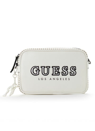 اشتري حقيبة ظهر نسائية من Guess تحمل شعارًا شخصيًا وشعار Cingard  باللون الأبيض في الامارات