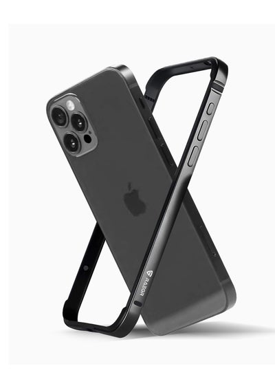 اشتري RAEGR iPhone 15 Pro Max Case | Anodized Aluminum Bumper | Supports Mag-Safe Wireless Charging | Edge Armor Protective Minimal Case Designed for iPhone 15 Pro Max (6.7-Inch) (2023) - Black RG10529 في الامارات