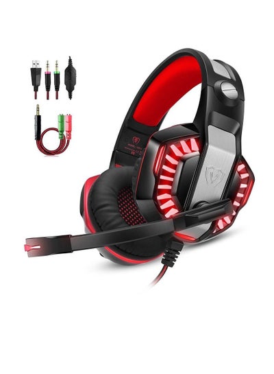 Buy Gaming Headset GM-2 with Mic - Sound Clarity, Noise Reduction Headphones with LED Lights | Soft & Comfy Ear-Pads in Egypt