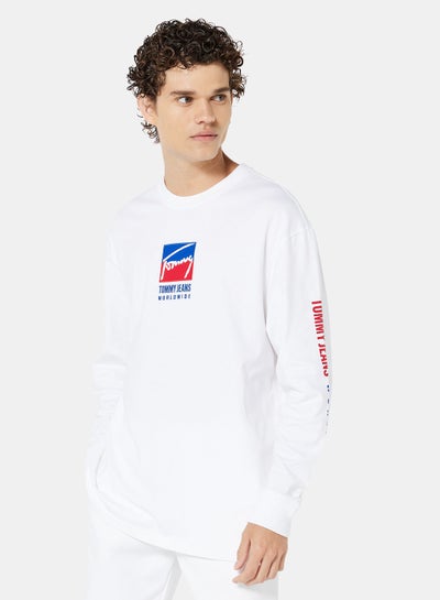 Buy Long Sleeve Logo Embroidery T-Shirt in Saudi Arabia