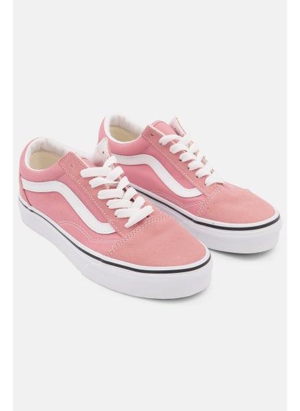 Buy Women Old Skool Lace Up Casual Shoes, Pink/White in UAE