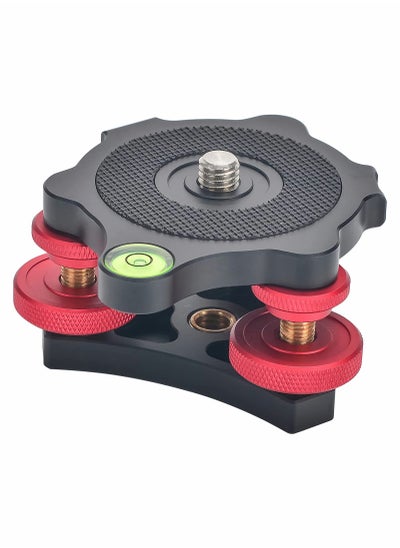 اشتري Photography Leveling Base Camera Tripod Leveler Tri-Wheel Adjusting Plate with Bubble Level 3/8in Screw 3 Dials +/-5 Degree Precision Adjustment Aluminum Alloy Construction في الامارات