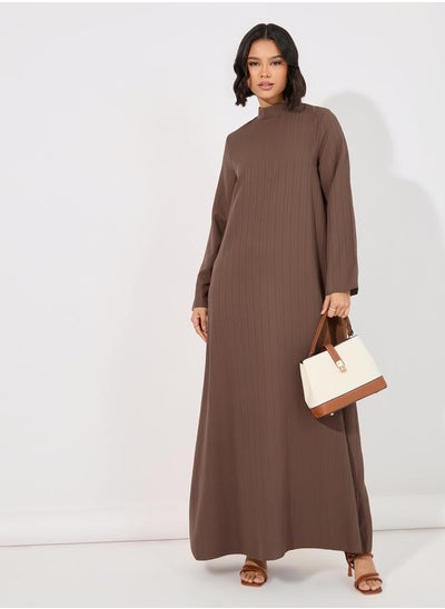 Buy Textured High Neck Jalabiya in Saudi Arabia